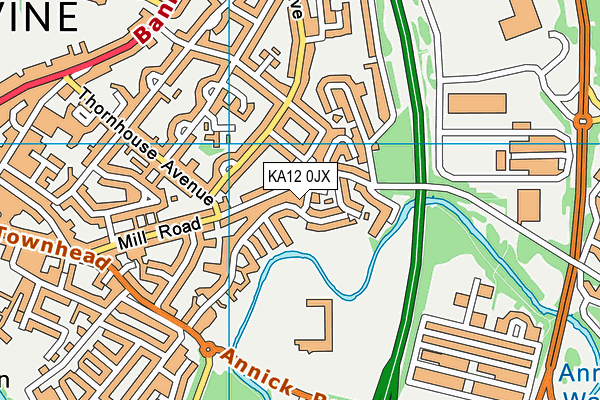 KA12 0JX map - OS VectorMap District (Ordnance Survey)