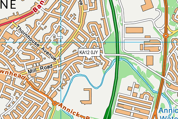 KA12 0JY map - OS VectorMap District (Ordnance Survey)