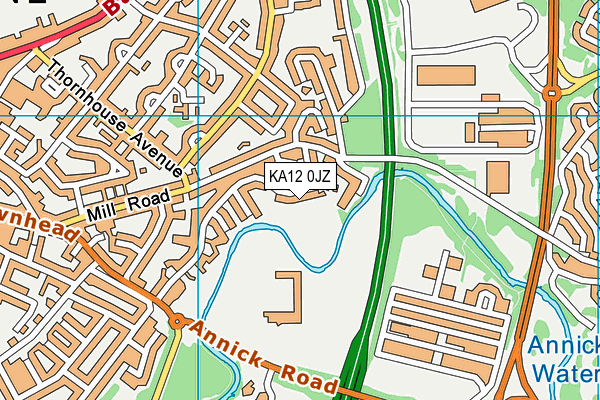 KA12 0JZ map - OS VectorMap District (Ordnance Survey)