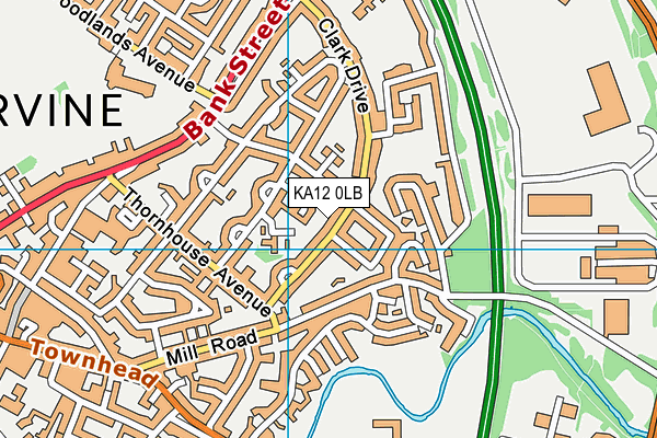 KA12 0LB map - OS VectorMap District (Ordnance Survey)