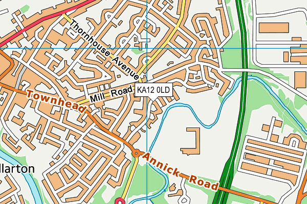 KA12 0LD map - OS VectorMap District (Ordnance Survey)