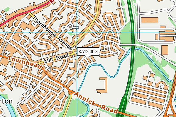 KA12 0LG map - OS VectorMap District (Ordnance Survey)