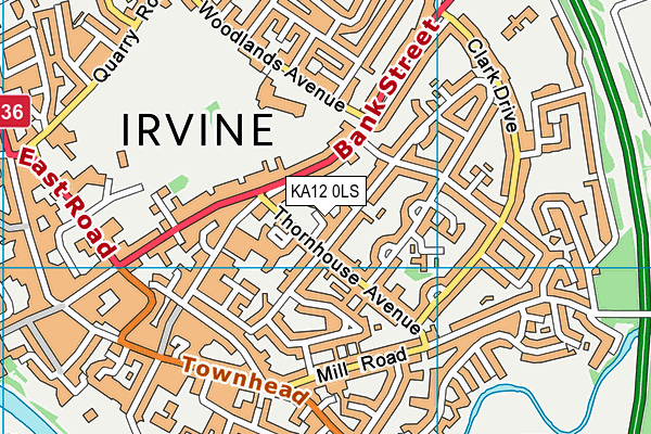 KA12 0LS map - OS VectorMap District (Ordnance Survey)