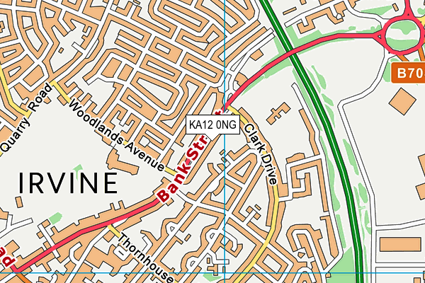 KA12 0NG map - OS VectorMap District (Ordnance Survey)