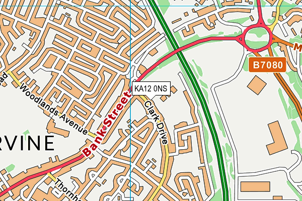 KA12 0NS map - OS VectorMap District (Ordnance Survey)