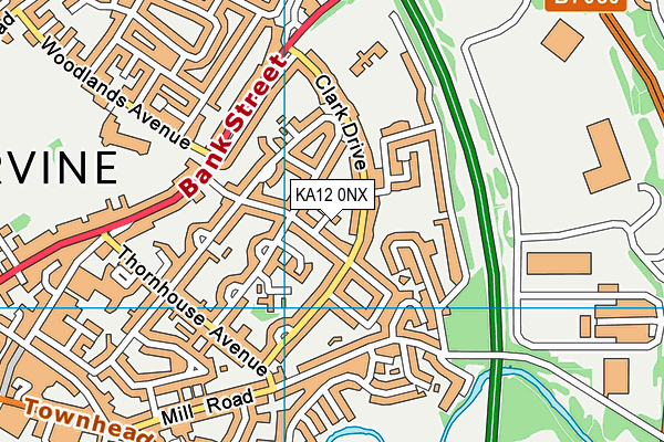KA12 0NX map - OS VectorMap District (Ordnance Survey)