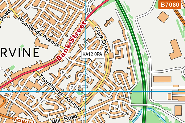 KA12 0PA map - OS VectorMap District (Ordnance Survey)