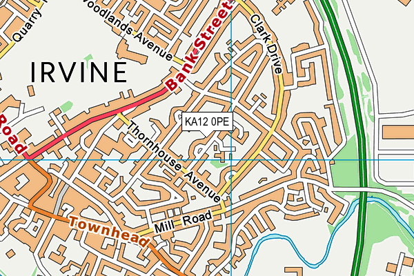 KA12 0PE map - OS VectorMap District (Ordnance Survey)