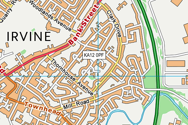 KA12 0PF map - OS VectorMap District (Ordnance Survey)