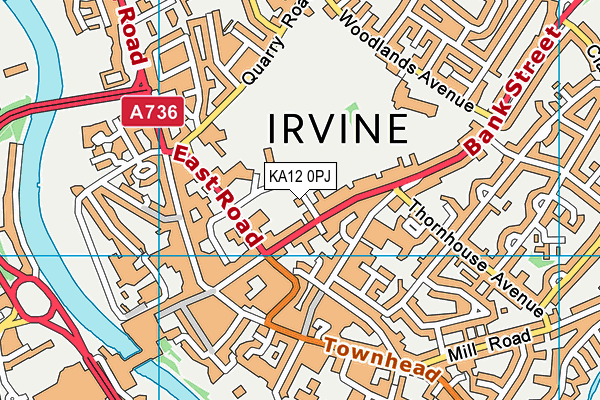 KA12 0PJ map - OS VectorMap District (Ordnance Survey)