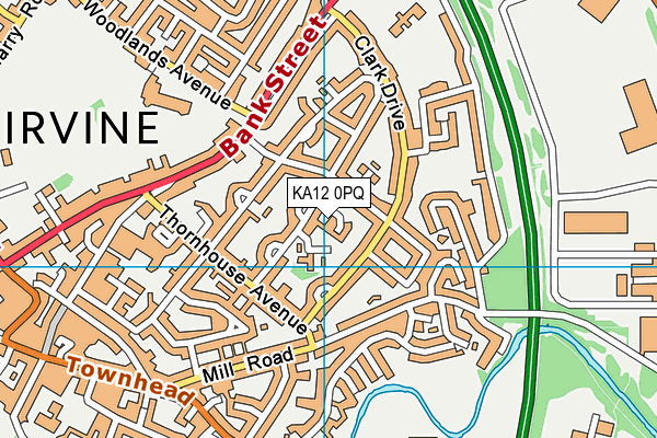 KA12 0PQ map - OS VectorMap District (Ordnance Survey)