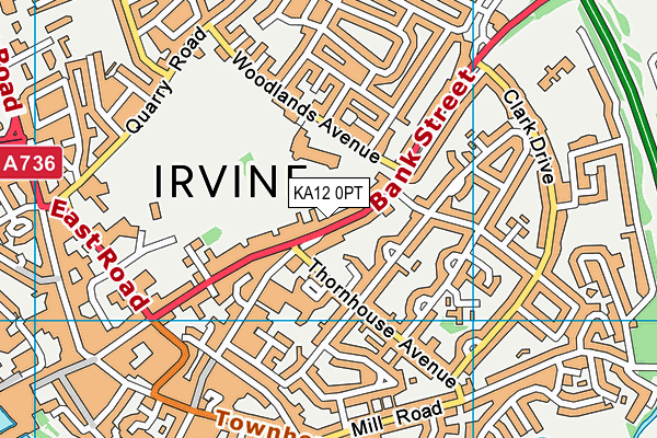 Map of IRVINE VALETING CENTRE LTD at district scale