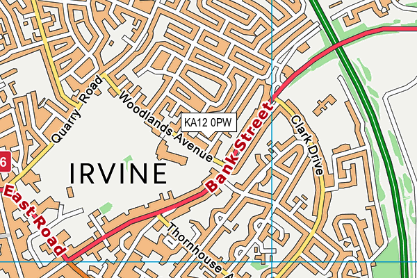 KA12 0PW map - OS VectorMap District (Ordnance Survey)