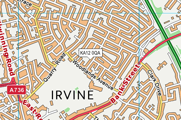 KA12 0QA map - OS VectorMap District (Ordnance Survey)