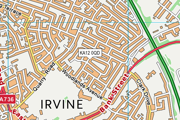 KA12 0QD map - OS VectorMap District (Ordnance Survey)