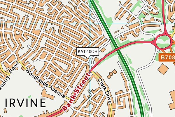 KA12 0QH map - OS VectorMap District (Ordnance Survey)