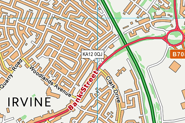 KA12 0QJ map - OS VectorMap District (Ordnance Survey)