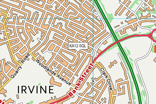 KA12 0QL map - OS VectorMap District (Ordnance Survey)