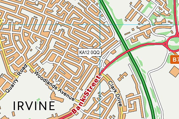 KA12 0QQ map - OS VectorMap District (Ordnance Survey)