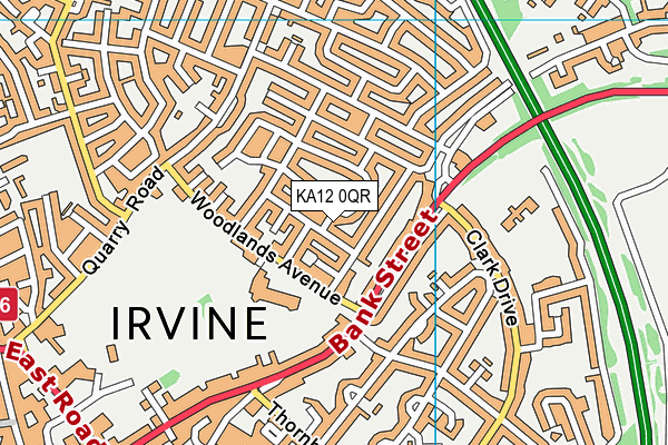 KA12 0QR map - OS VectorMap District (Ordnance Survey)