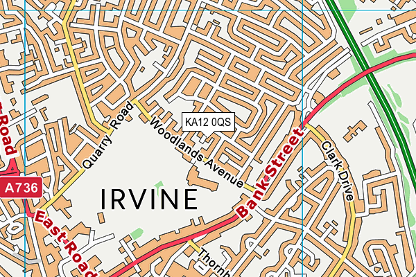 KA12 0QS map - OS VectorMap District (Ordnance Survey)