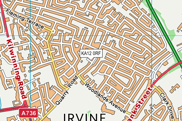 KA12 0RF map - OS VectorMap District (Ordnance Survey)