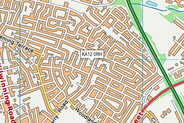 KA12 0RH map - OS VectorMap District (Ordnance Survey)