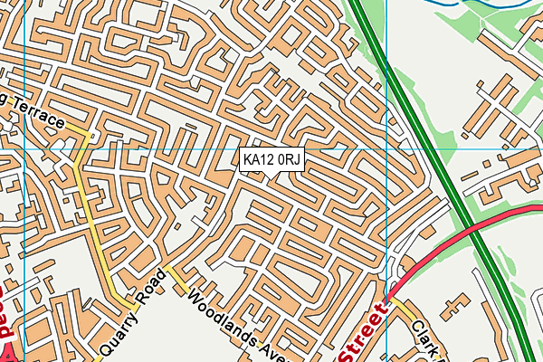 KA12 0RJ map - OS VectorMap District (Ordnance Survey)