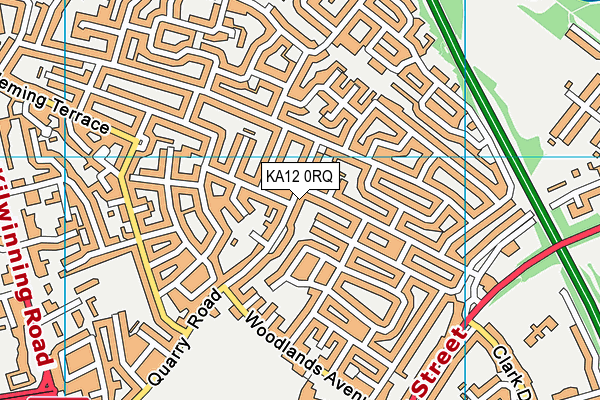 KA12 0RQ map - OS VectorMap District (Ordnance Survey)