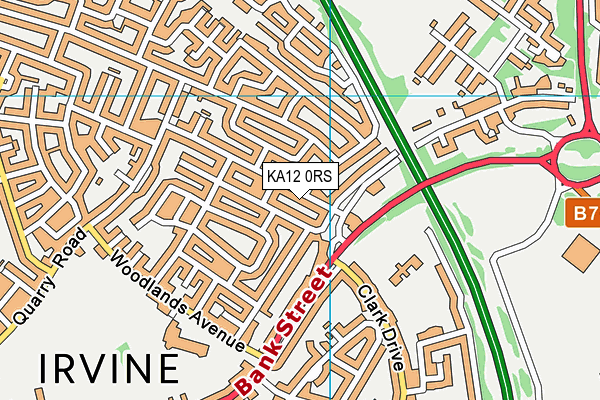 KA12 0RS map - OS VectorMap District (Ordnance Survey)