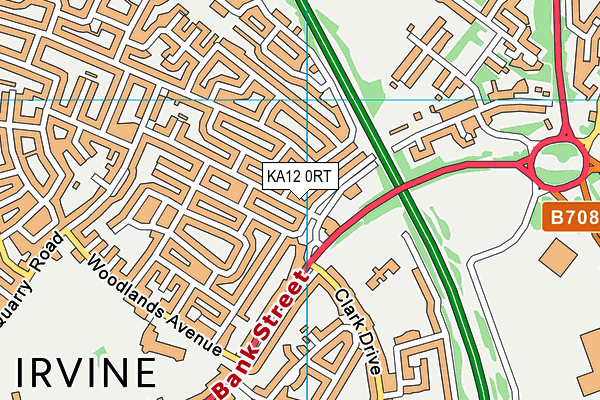 KA12 0RT map - OS VectorMap District (Ordnance Survey)