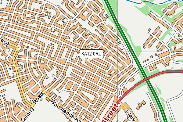 KA12 0RU map - OS VectorMap District (Ordnance Survey)