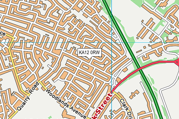 KA12 0RW map - OS VectorMap District (Ordnance Survey)