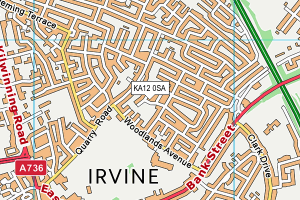 KA12 0SA map - OS VectorMap District (Ordnance Survey)