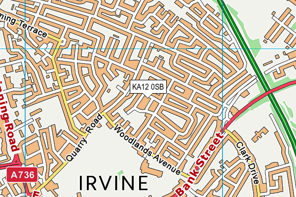 KA12 0SB map - OS VectorMap District (Ordnance Survey)