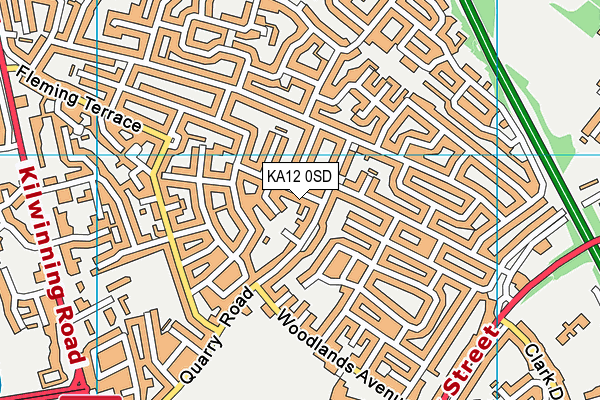 KA12 0SD map - OS VectorMap District (Ordnance Survey)