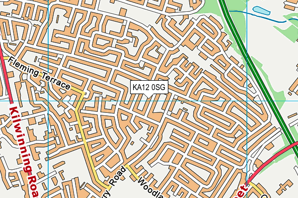 KA12 0SG map - OS VectorMap District (Ordnance Survey)