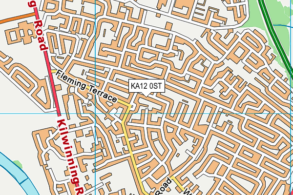 KA12 0ST map - OS VectorMap District (Ordnance Survey)