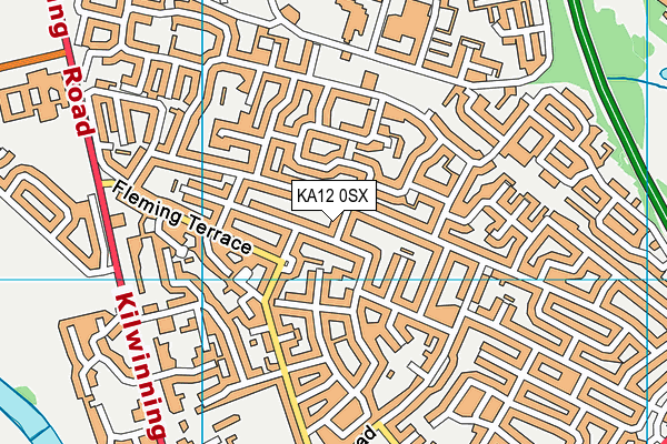 KA12 0SX map - OS VectorMap District (Ordnance Survey)