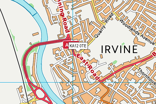 KA12 0TE map - OS VectorMap District (Ordnance Survey)