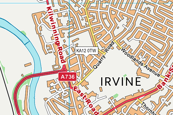 Map of IRVINE MEADOW FOOTBALL CLUB CIC at district scale