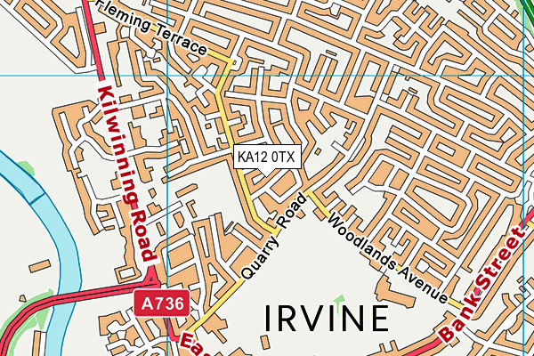 KA12 0TX map - OS VectorMap District (Ordnance Survey)