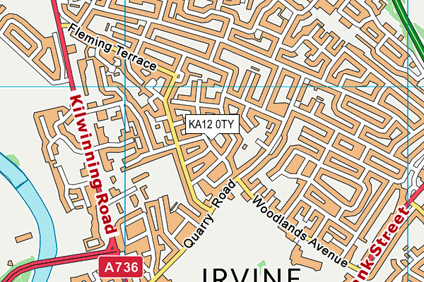 KA12 0TY map - OS VectorMap District (Ordnance Survey)