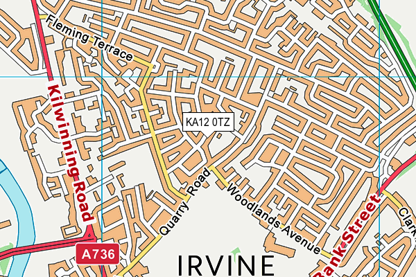 KA12 0TZ map - OS VectorMap District (Ordnance Survey)