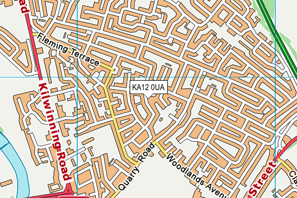 KA12 0UA map - OS VectorMap District (Ordnance Survey)