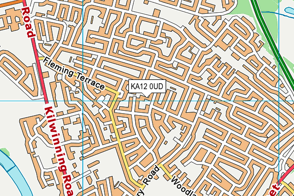 KA12 0UD map - OS VectorMap District (Ordnance Survey)