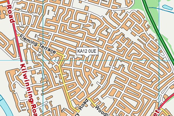 KA12 0UE map - OS VectorMap District (Ordnance Survey)