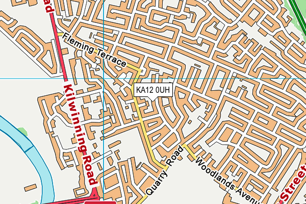 KA12 0UH map - OS VectorMap District (Ordnance Survey)