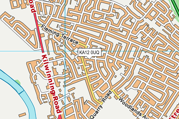 KA12 0UQ map - OS VectorMap District (Ordnance Survey)