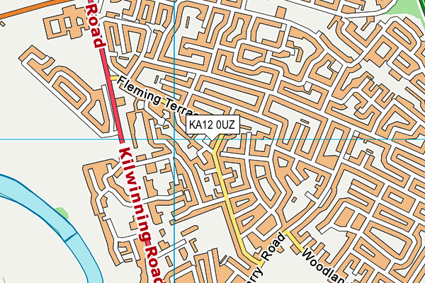 KA12 0UZ map - OS VectorMap District (Ordnance Survey)